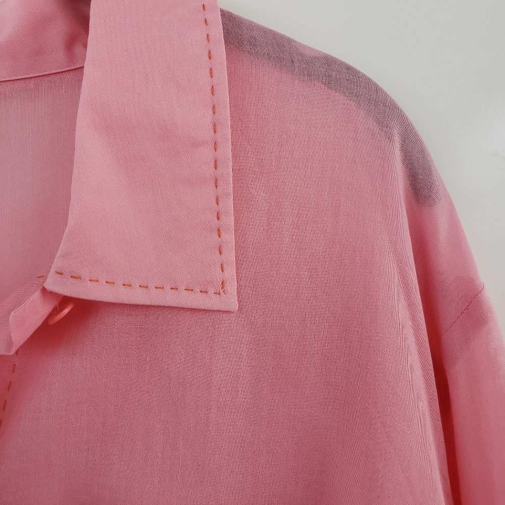 SIGRID OLSEN SPORT Ultra Sheer Blouse Salmon Colored Size 1X - Picture 2 of 10